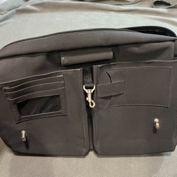WorldCom Exchange Messenger Bag Laptop Bag Wool Satchel Bag Black 16’/ 12’ - Picture 2 of 15